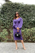 Lyla Purple Satin Dress
